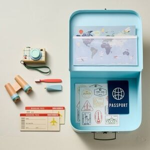 Hearth & Hand toy travel set for kids gift play suitcase & camera Montessori NWT